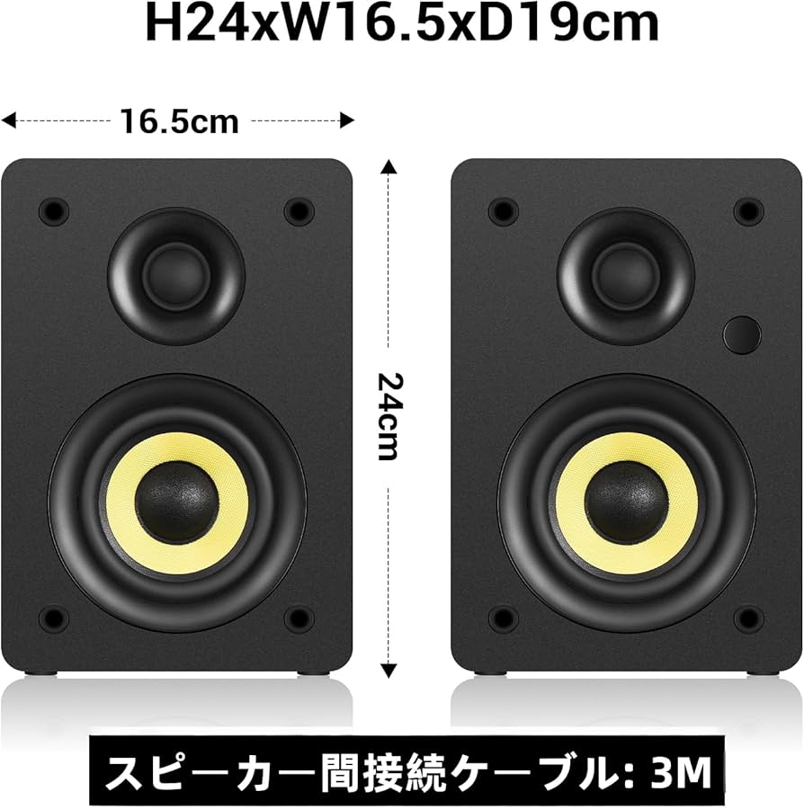 Sanyun SW206 80 モニタースピーカー Amazon.co.jp: Sanyun SW206 4インチ HiFi ブックシェルフ